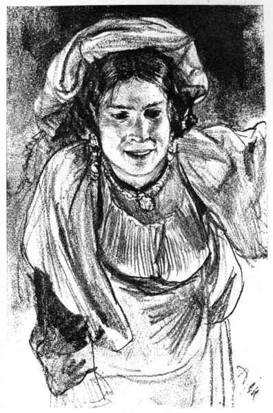 'Study of an Italian Girl', c1880-1882.Artist: Adolph Menzel