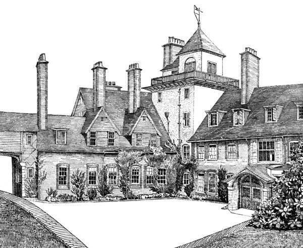 'The Court Yard, Standen, East Grinstead', 1900. Artist: Unknown