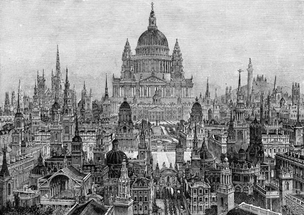 'The Principal Works of Sir Christopher Wren', 1882. Artist: Unknown