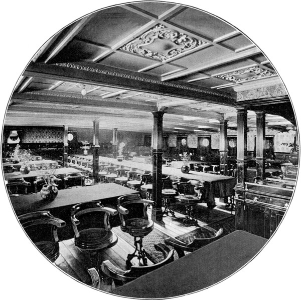 Salon of the P&O steamship SS 'India', 1901. Artist: Unknown
