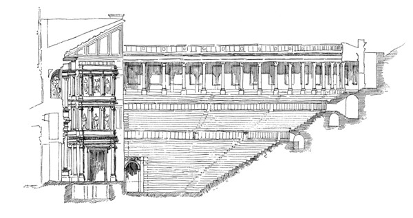 Section of the Gallo Roman Theatre at Orange, Provence, France, 1895. Artist: Unknown