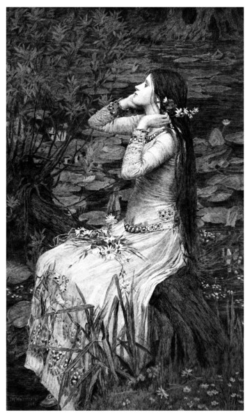 'Ophelia', 1895.Artist: James Dobie