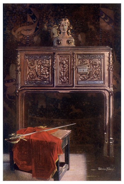 Carved oak Lous XII dressoir, 1910.Artist: Edwin Foley