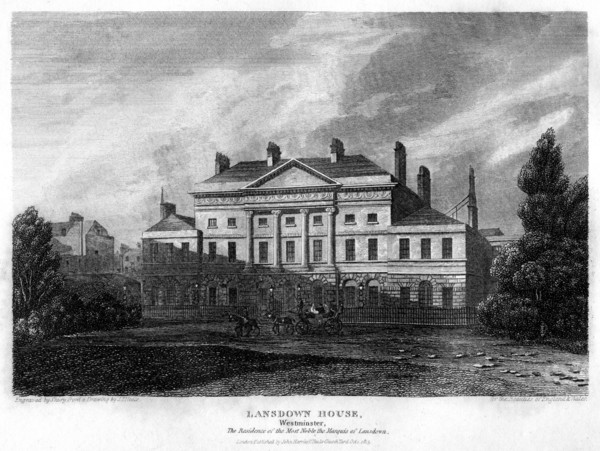 Lansdowne House, Westminster, London, 1815.Artist: J Shury