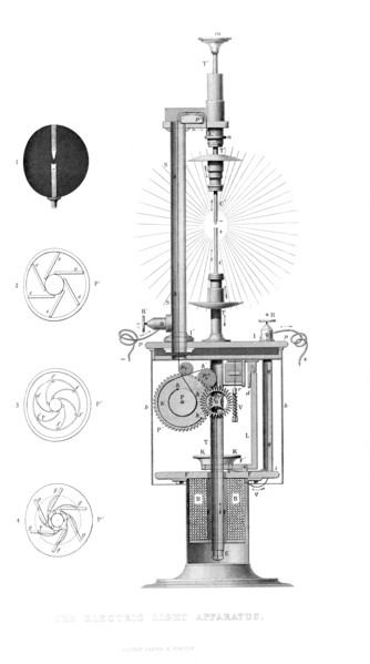 The Electric Light Apparatus, 1866. Artist: Unknown