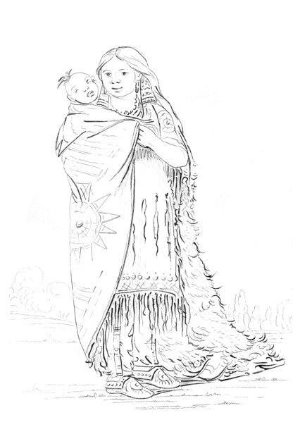 Native American Woman and Baby.Artist: Myers and Co