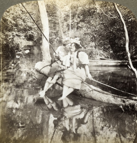 'A Fishing Smack'.Artist: Underwood & Underwood