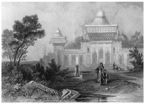 'Shrine of Mohummed Kahn, Deeg'.Artist: Finden