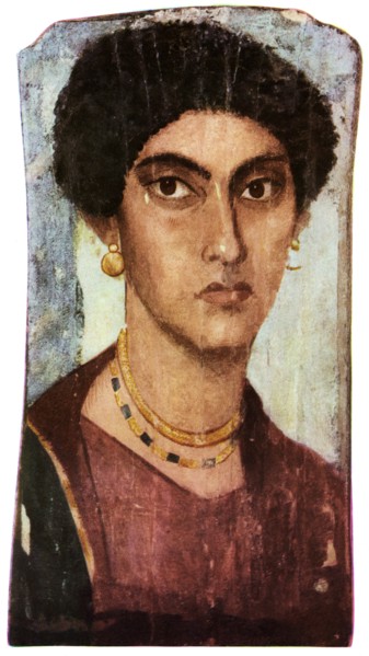 Fayum portait, Ancient Egyptian, Roman period, c200 AD (1956). Artist: Unknown