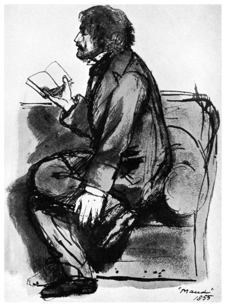 Alfred, Lord Tennyson, British poet, 1855 (1956). Artist: Unknown