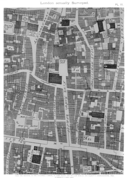 'London actually Surveyed', 1677 (1886).Artist: William Griggs