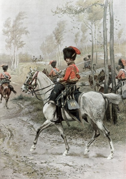Officer of Hussars, 1889. Artist: Unknown