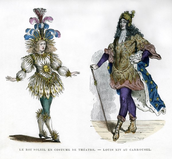 Sun King theatre costume, and King Louis XIV of France, 1882-1884. Artist: Unknown