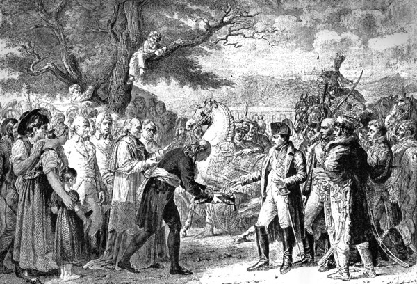 Napoleon receives the keys of Vienna, Schloss Schonbrunn, 13th November 1805 (1882-1884). Artist: Unknown