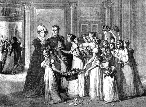 The arrival of Marie-Louise in Compiègne, France, 27th March 1810 (1882-1884). Artist: Unknown