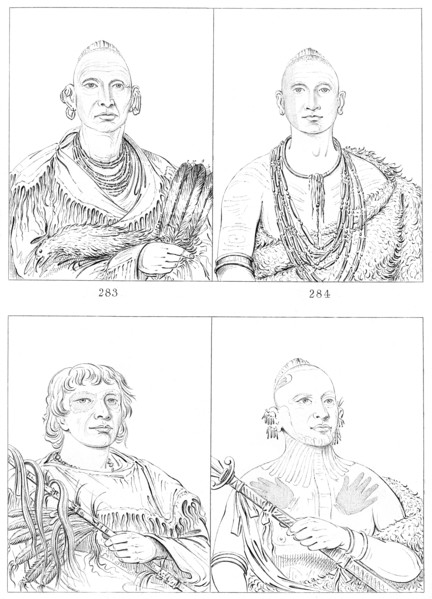 Sac and Fox Indians, 1841.Artist: Myers and Co