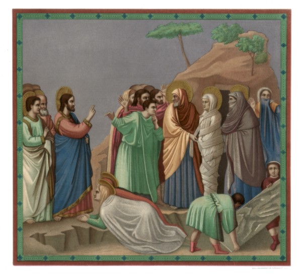'Scenes from the Life of Christ: Raising of Lazarus', 1304-1305 (1870). Artist: Franz Kellerhoven