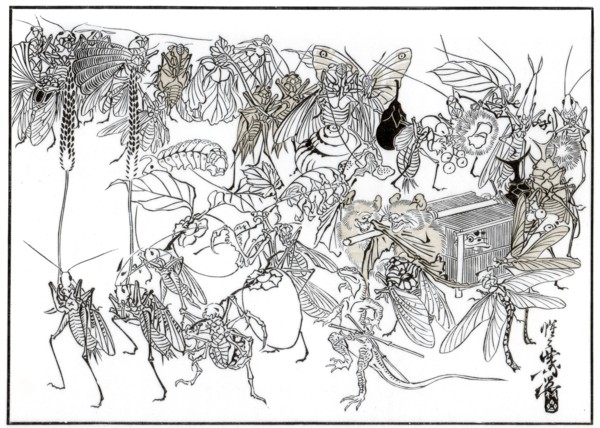 'The Insect Daimio Cortege', 1878 (1886). Artist: Unknown