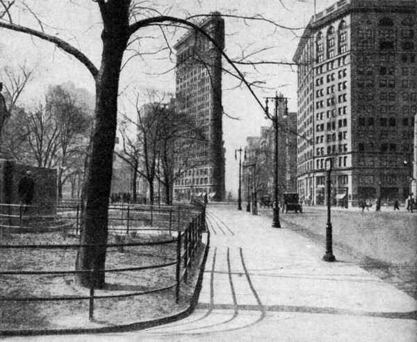 Flatiron Building and Madison Square, New York City, USA, c1930s. Artist: Ewing Galloway