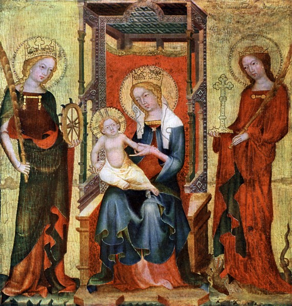 'Madonna Between St Catherine and Margaret', c1360 (1955). Artist: Unknown