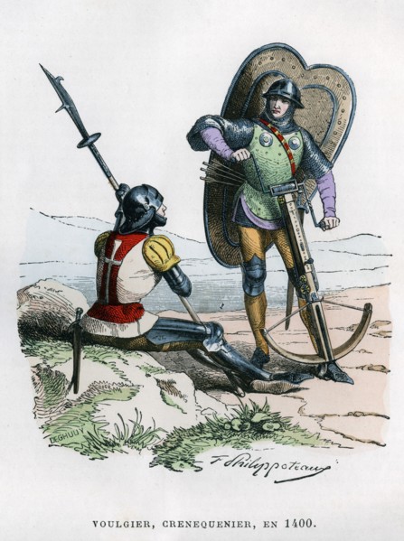 Soldiers, 1400 (1882-1884).Artist: Felix Henri Emmanuel Philippoteaux