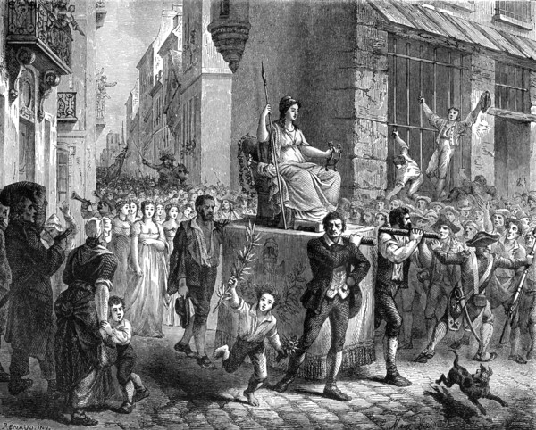 Festival of Reason, Paris, 1793 (1882-1884). Artist: Unknown