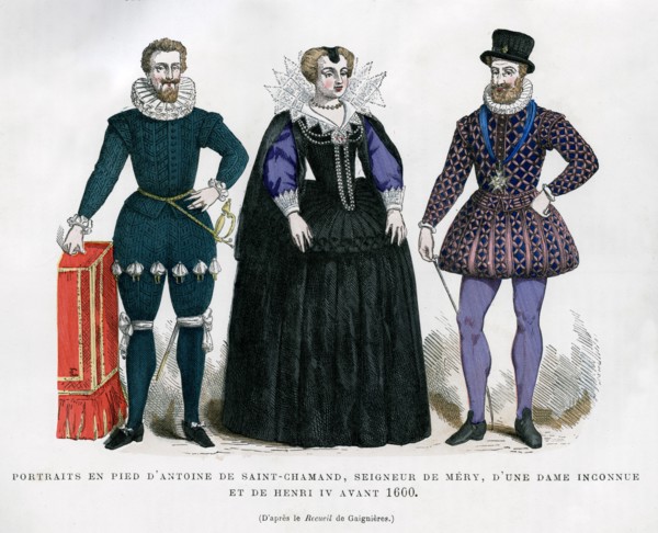 Antoine de Saint-Chamand, Seigneur de Mery, unknown lady and Henry IV of France, 1600 (1882-1884). Artist: Unknown