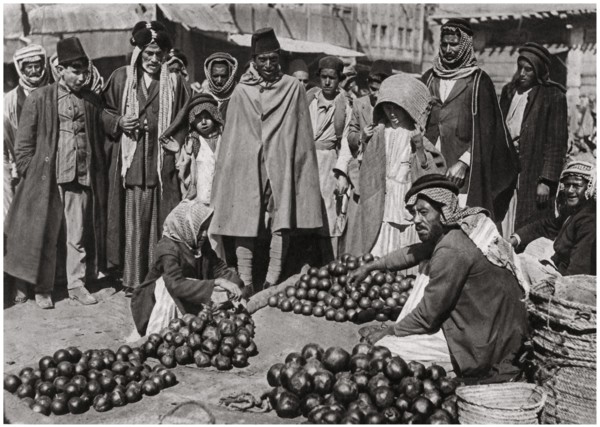 Fruit market in Baghdad, Iraq, 1925. Artist: A Kerim