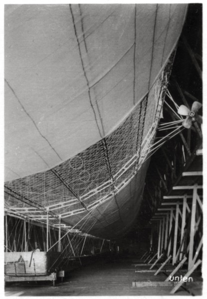 Airship LZ1 'Graf Zeppelin' under construction, 1899 (1933). Artist: Unknown