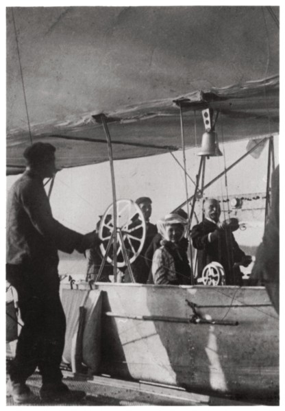 Count Zeppelin with his daughter in the gondola of Zeppelin LZ3, Germany, c1906-1908 (1933). Artist: Unknown