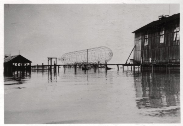 Zeppelin LZ 6 under construction, Germany, 1909 (1933). Artist: Unknown