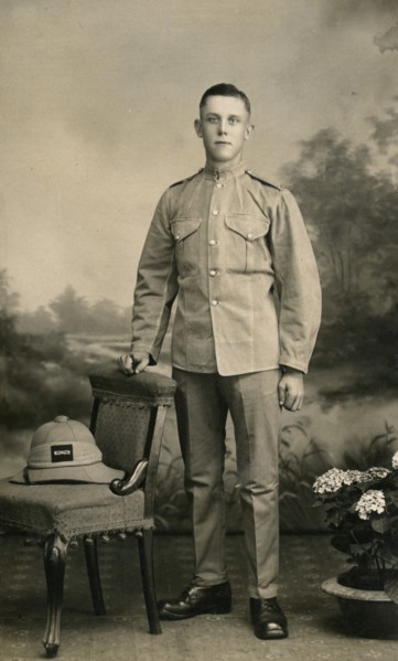 Studio portrait of a soldier of C Company, 2nd Battalion the King's Regiment, Iraq, 1926. Artist: Unknown