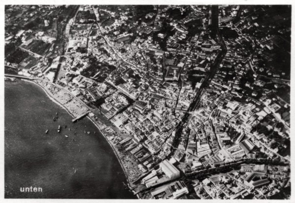 Aerial view of Funchal, Madeira, from a Zeppelin, 1928 (1933). Artist: Unknown
