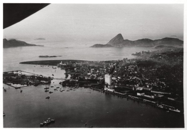 Aerial view of Rio de Janeiro, Brazil, from a Zeppelin, 1930 (1933). Artist: Unknown