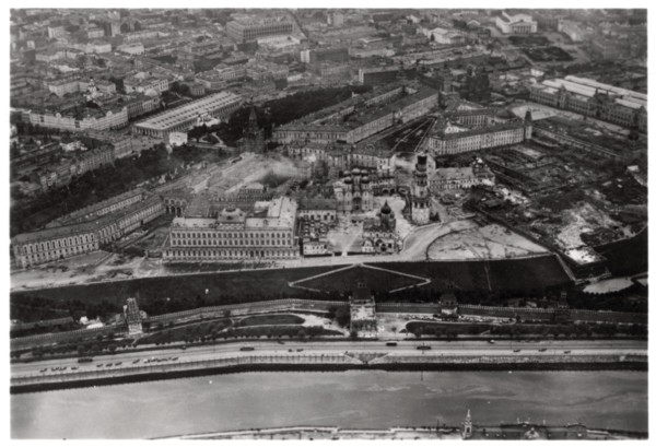 Aerial view of the Kremlin, Moscow, USSR, from a Zeppelin, 1930 (1933). Artist: Unknown
