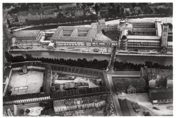 Aerial view of the Deutsches Museum, Munich, Germany, from a Zeppelin, c1931 (1933). Artist: Unknown