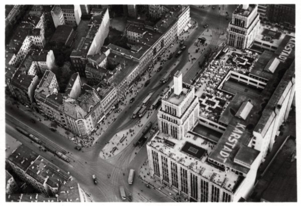 Aerial view of Hermannplatz, Berlin Neukoelln, Germany, from a Zeppelin, c1931 (1933). Artist: Unknown