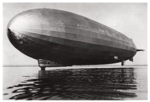 Airship LZ127 'Graf Zeppelin' landing on Lake Constance, Germany, 1933. Artist: Unknown
