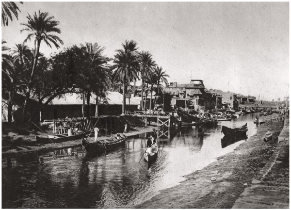 Ashar Creek leading to the Shatt al-Arab, Basra, Iraq, 1925.Artist: A Kerim