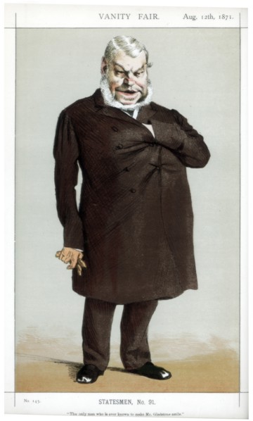 'The only man who is ever known to make Mr Gladstone smile', 1871. Artist: Coide