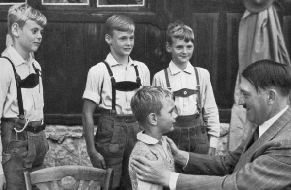 Four brothers meet Adolf Hitler, 1936. Artist: Unknown