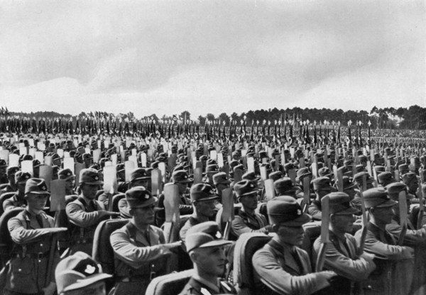 'The work soldiers', Nuremberg Rally, Germany, 1935. Artist: Unknown
