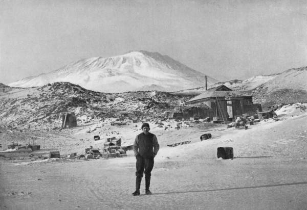 British explorer Ernest Shackleton at the Cape Royds base camp, Antarctica, 1908. Artist: Unknown