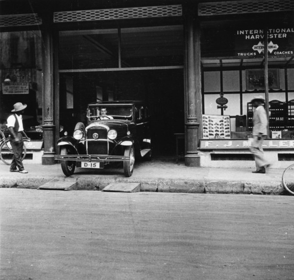 Singer car showroom, Port of Spain, Trinidad, Trinidad and Tobago, 1931. Artist: Unknown