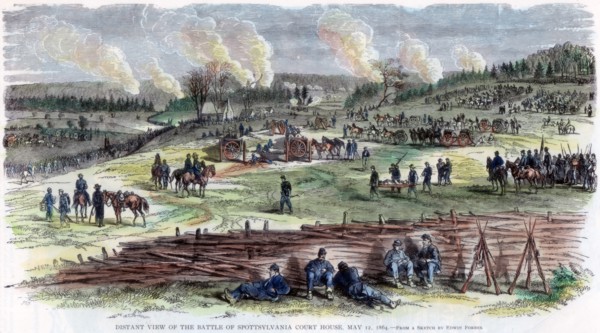 Battle of Spotsylvania Court House, Virginia, American Civil War, 12 May 1864. Artist: Unknown