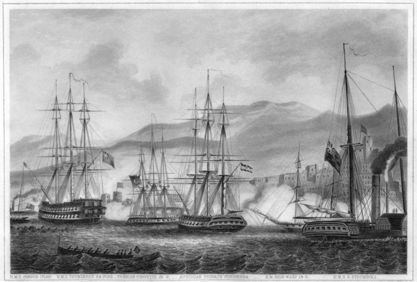 Attack on Sidon by Commodore Charles Napier, 26 September 1840 (c1857). Artist: George Greatbatch