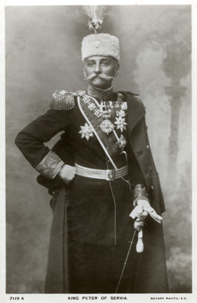 King Peter I of Serbia, c1903-c1918(?). Artist: Unknown