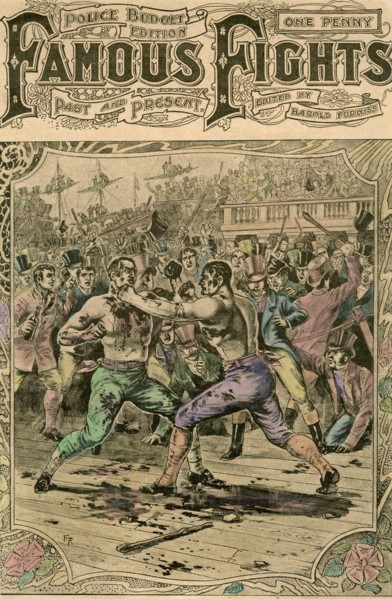 'The first fight between Tom Spring and Jack Langan', 1824 (late 19th or early 20th century). Artist: Unknown