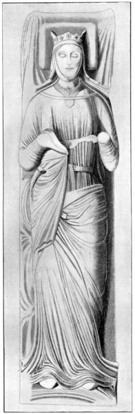 Effigy of Queen Eleanor, consort of Henry II, 13th century, (1910). Artist: Unknown