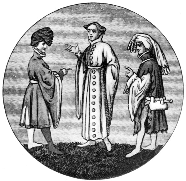 Male dress, late 14th century, (1910). Artist: Unknown